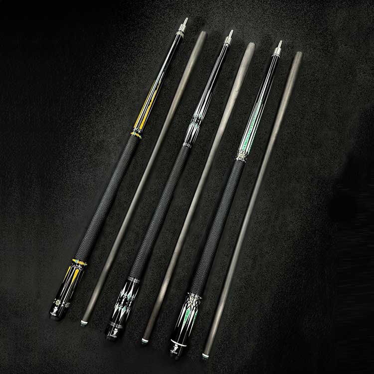 Premier Quality PRO Taper Shaft Pool Cue Low Deflection Carbon Fiber Billiard Stick with Stainless Steel Joint